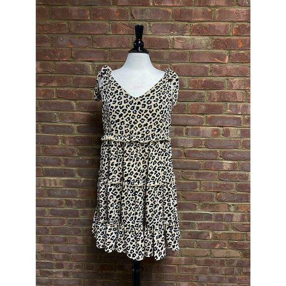 Simply Southern Cheetah Print Babydoll Dress NWT - Picture 2 of 7